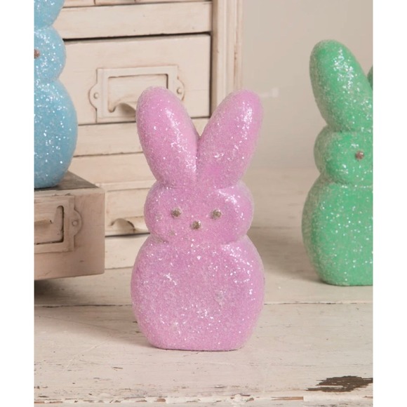 Bethany Lowe Easter Bunny Peeps Complete Set of 6 Purple Pink Blue Green Yellow - Picture 6 of 12